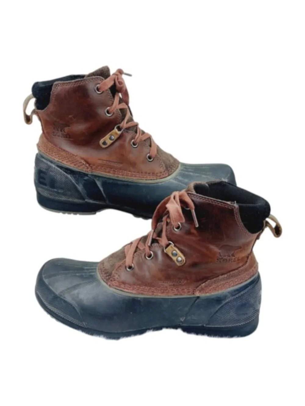Sorel Men's Brown Black Ankeny Waterproof Classic Ankle Duck Winter Boot Size 9